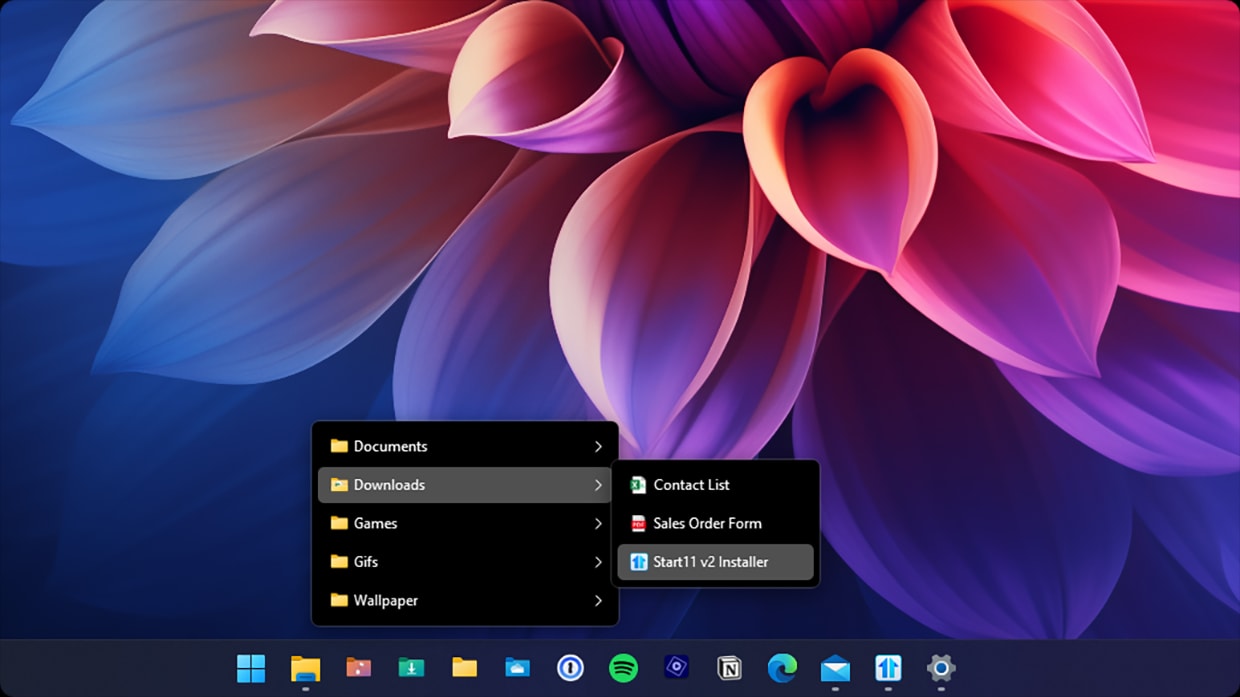 Start11 productivity features